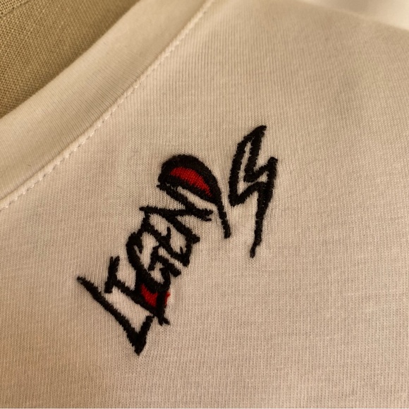 Chevignon S/M white printed and embroidered long sleeve. Rare design EUC - Picture 4 of 9